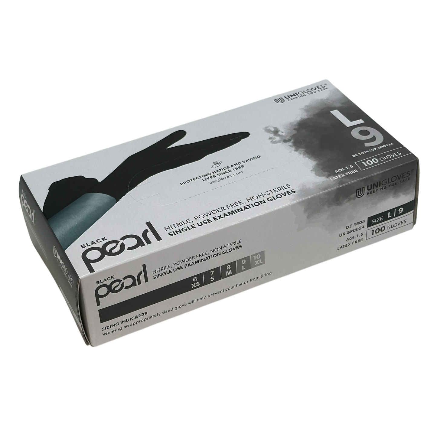 Black Nitrile Powder Free Gloves (Box of 100)
