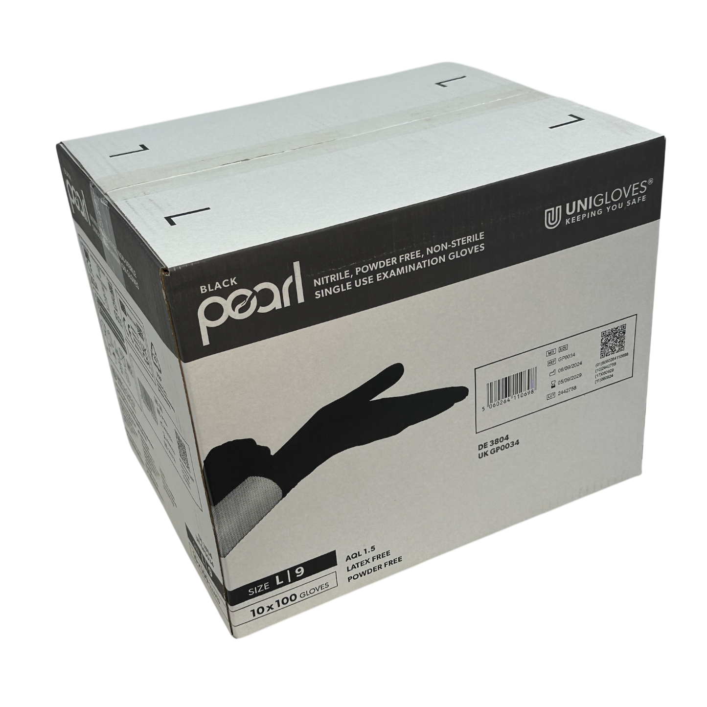 Black Nitrile Powder Free Gloves (Box of 100)