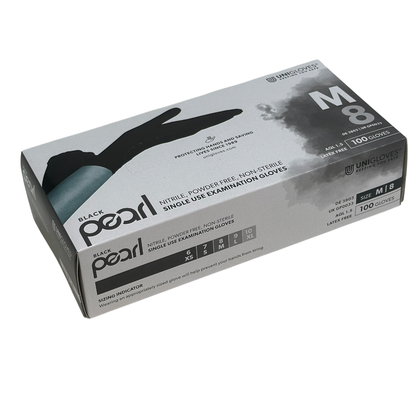 Black Nitrile Powder Free Gloves (Box of 100)