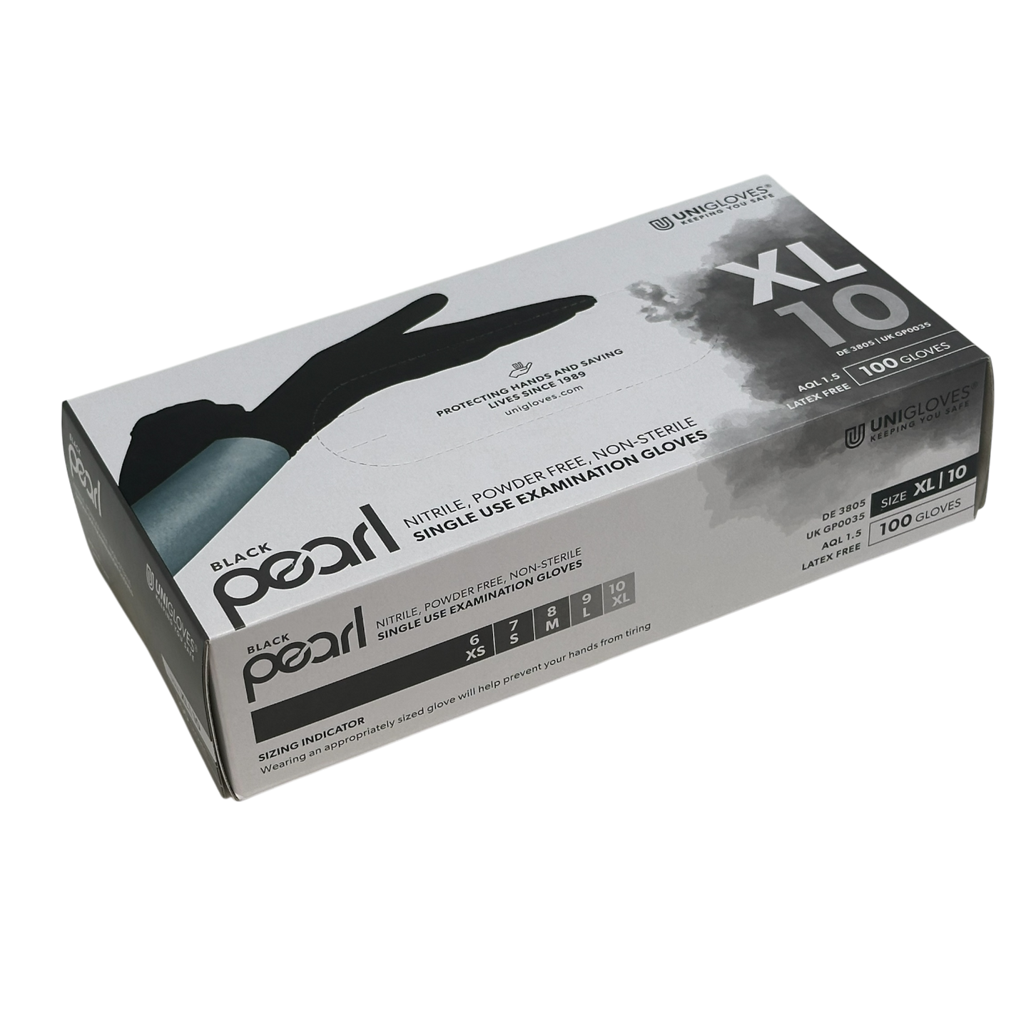 Black Nitrile Powder Free Gloves (Box of 100)