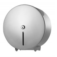 Quattro QD Steel, SILVER Mini Jumbo White Metal Dispenser H268xW249xD125mm