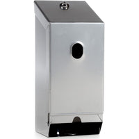 Quattro QD Steel, SILVER Metal Double Toilet Roll Dispenser H308xW130x130mm
