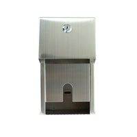 QD SS, Brushed Stainless Steel Dual Toilet Roll Dispenser H245xW140xD160mm