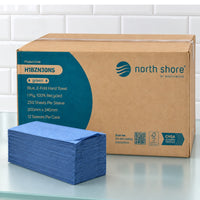 North Shore Blue Micro Fold Hand Towels H1BZN30NS 3000 Towels