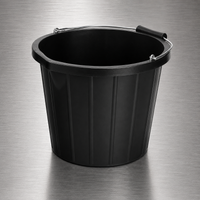Large Black Bucket 14litre