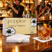 White 24cm 2ply Cocktail Napkins 4 fold (4000)