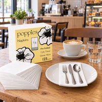 White 40cm 2ply Dinner Napkins 8 fold (2000)