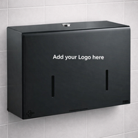 Graphite Grey Metal Twin 6" Micro Mini Jumbo Dispenser - Microcube PL46MGY