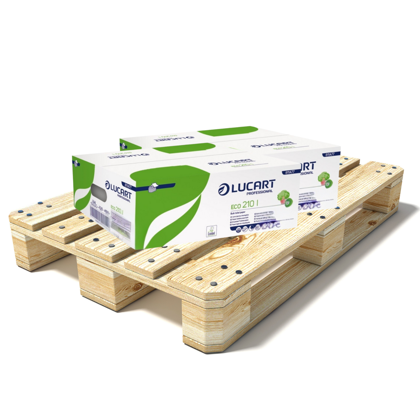 Pallet Lucart Recycled Bulk Pack T/Tissue 2ply 8400sh/case (40 cases) 811A77