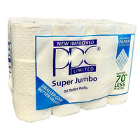 PPC Super Jumbo 2ply Pure Tissue Toilet Rolls - 36 rolls (PPCSJ36)