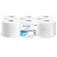 Lucart Pure Mini Jumbo 2 Ply 150m Toilet Rolls 3" core (12 rolls) (812352)
