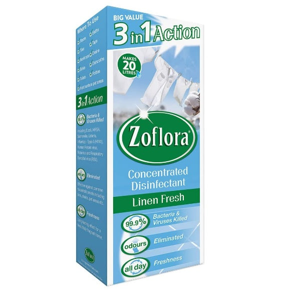 Zoflora Concentrated Disinfectant 500ml Linen Fresh