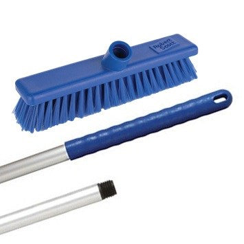 Abbey Washable 30cm Soft Broom - Blue (complete with handle)