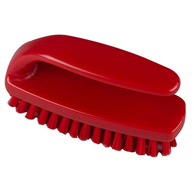Medium Grippy Nail Brush Red