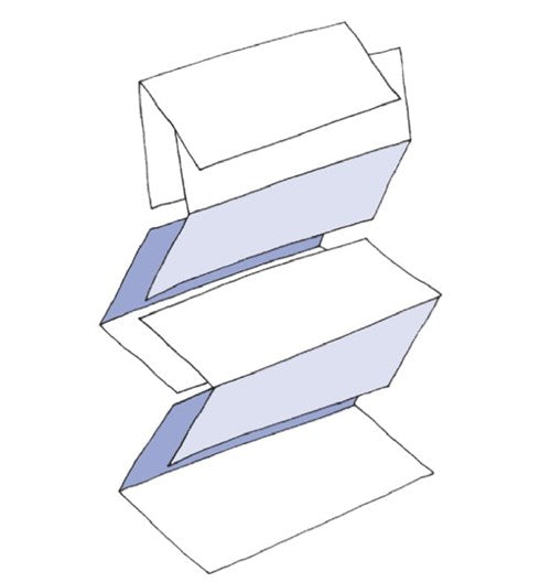 Katrin Zig Zag Blue 1ply Hand Towels 5000/case (362200)