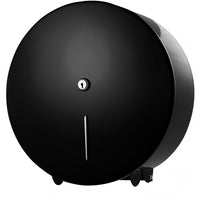 QD Onyx Jumbo Toilet Roll Dispenser, Black Metal
