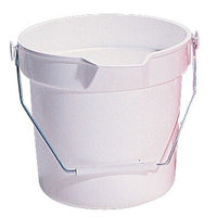 White Round 10 litre Bucket with large pouring lip