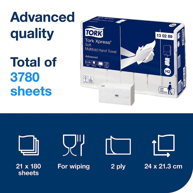 Tork Advanced Xpress Soft Multifold HT 2ply Z 3780/case (130289)