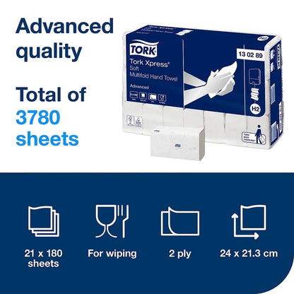 Tork Advanced Xpress Soft Multifold HT 2ply Z 3780/case (130289)