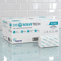 Papernet DisSolve Tech Flushable  V-Fold Hand Towel 3150sh 411169