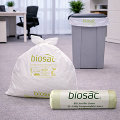 BIOSAC 80litre Compostable Refuse Sack 820x1000mm (Roll of 20)