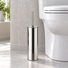 Modern Toilet Brush & Holder Chrome