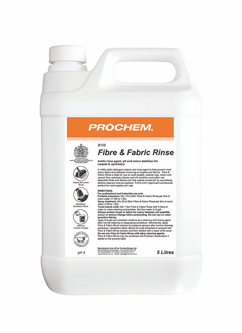 Prochem Fibre & Fabric Rinse 5litre (B109)