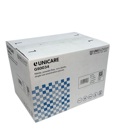 Blue Nitrile Powder Free Gloves (Box of 100)