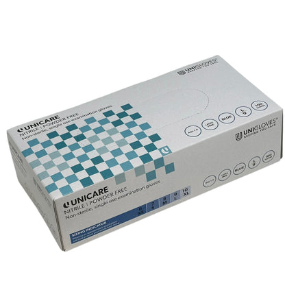 Blue Nitrile Powder Free Gloves (Box of 100)