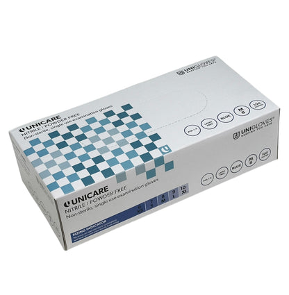Blue Nitrile Powder Free Gloves (Box of 100)