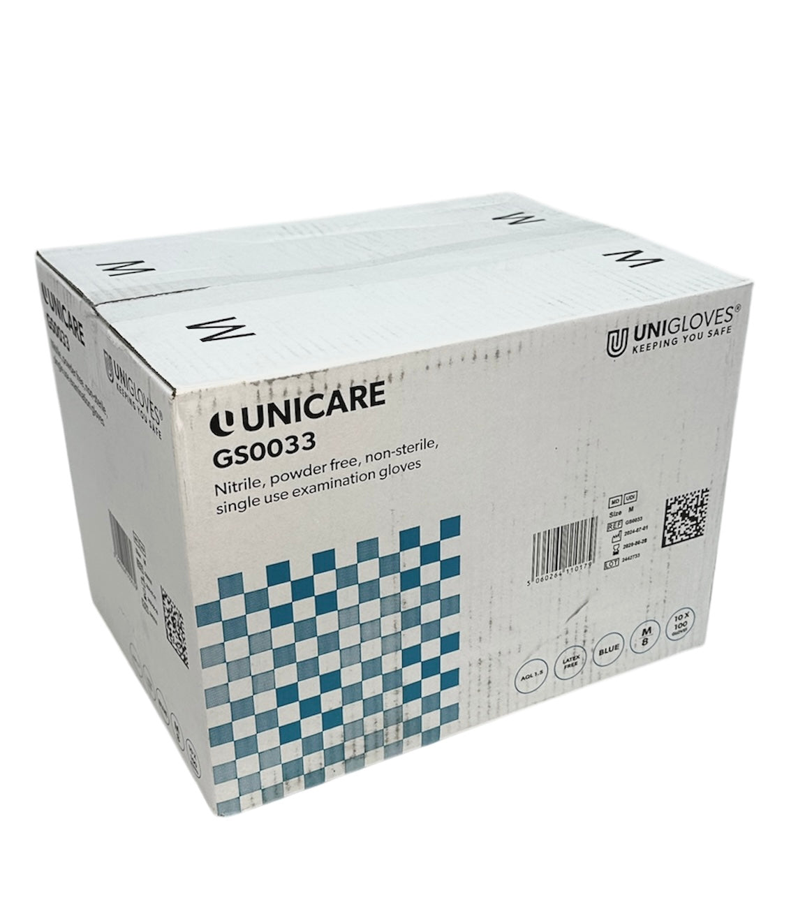 Blue Nitrile Powder Free Gloves (Box of 100)