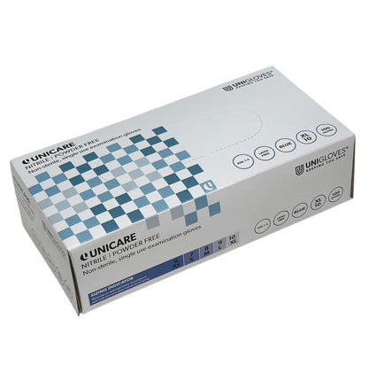 Blue Nitrile Powder Free Gloves (Box of 100)