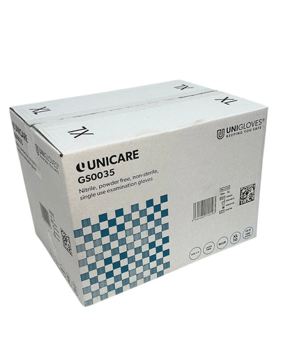 Blue Nitrile Powder Free Gloves (Box of 100)