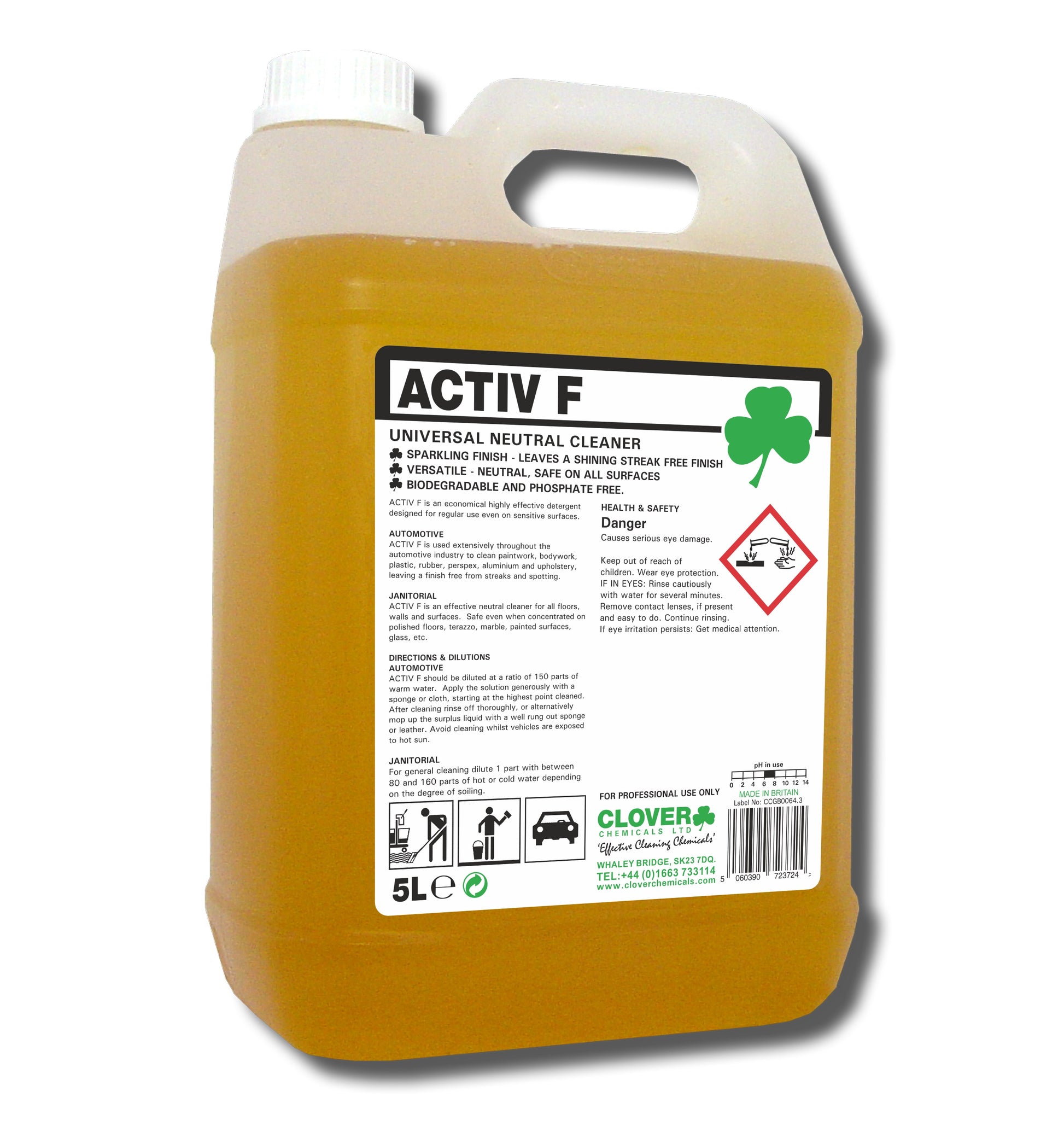 Activ F Neutral Detergent Cleaner 5litre 403 – Click Cleaning