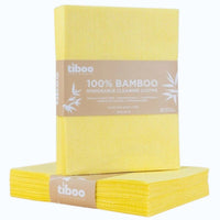 Tiboo Yellow Bamboo Heavy Duty Cloths 60gsm 48x35cm (pack of 25)