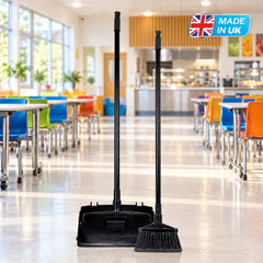 SYR Lobby Dust Pan and Brush set (Black)