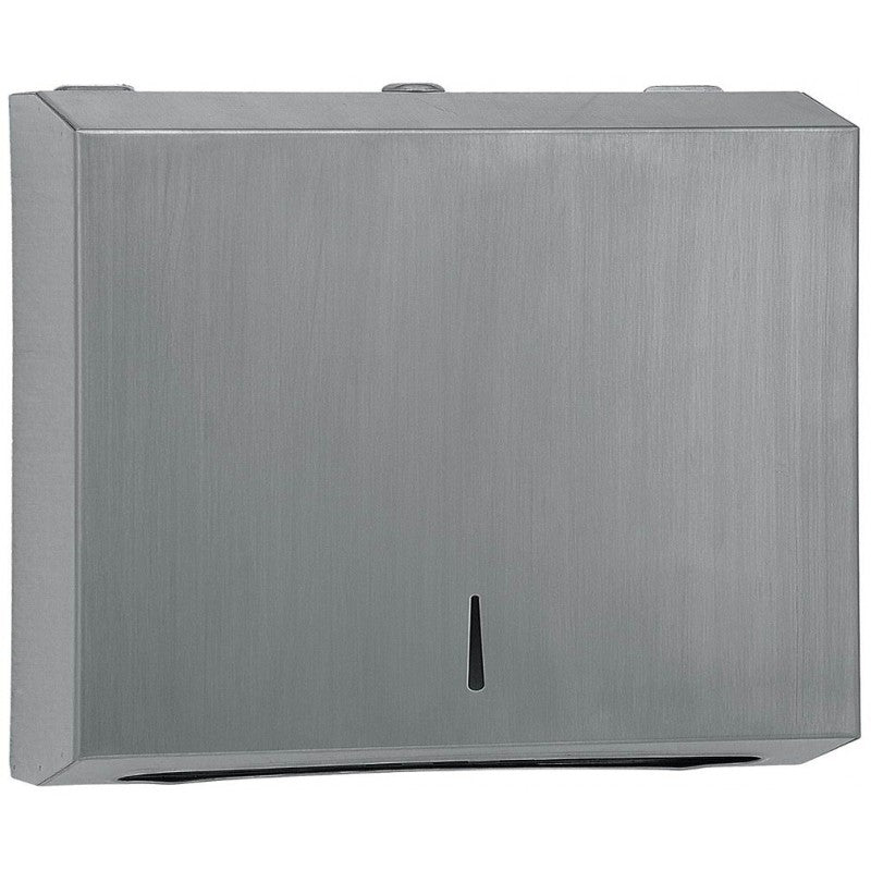 QD SS, Brushed Stainless Steel Half Hand Towel Dispenser H260xW280xD100mm