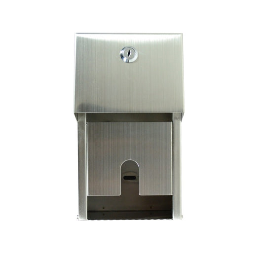 QD SS, Brushed Stainless Steel Dual Toilet Roll Dispenser H245xW140xD160mm