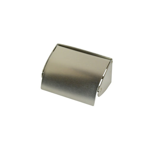 QD SS, Brushed Stainless Steel Single Toilet Roll Dispenser H70xW135xD100mm