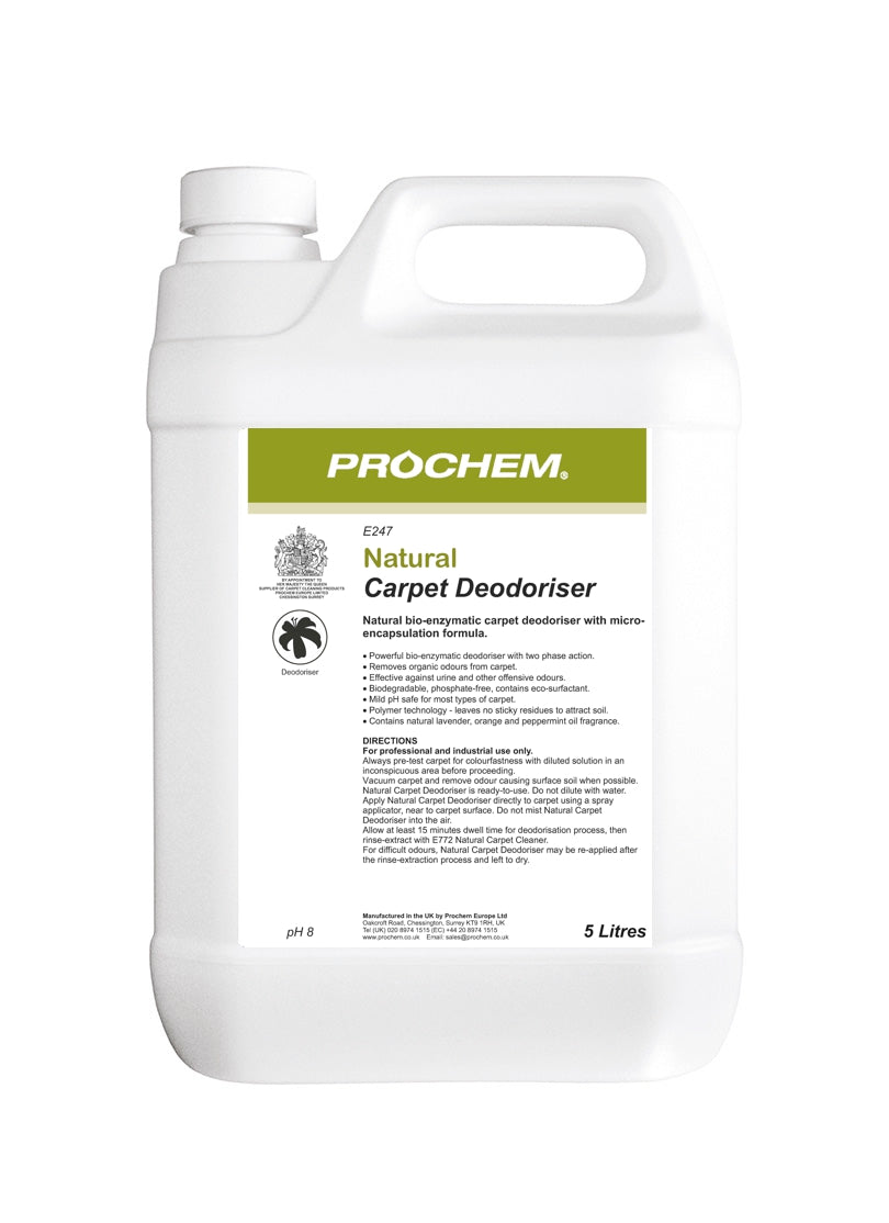 Prochem Natural Carpet deodoriser 5litre E247-05