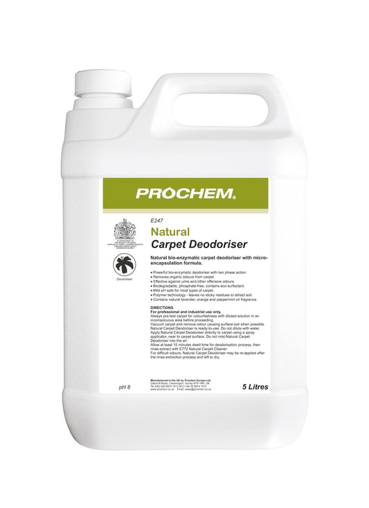 Prochem Natural Carpet deodoriser 5litre E247-05