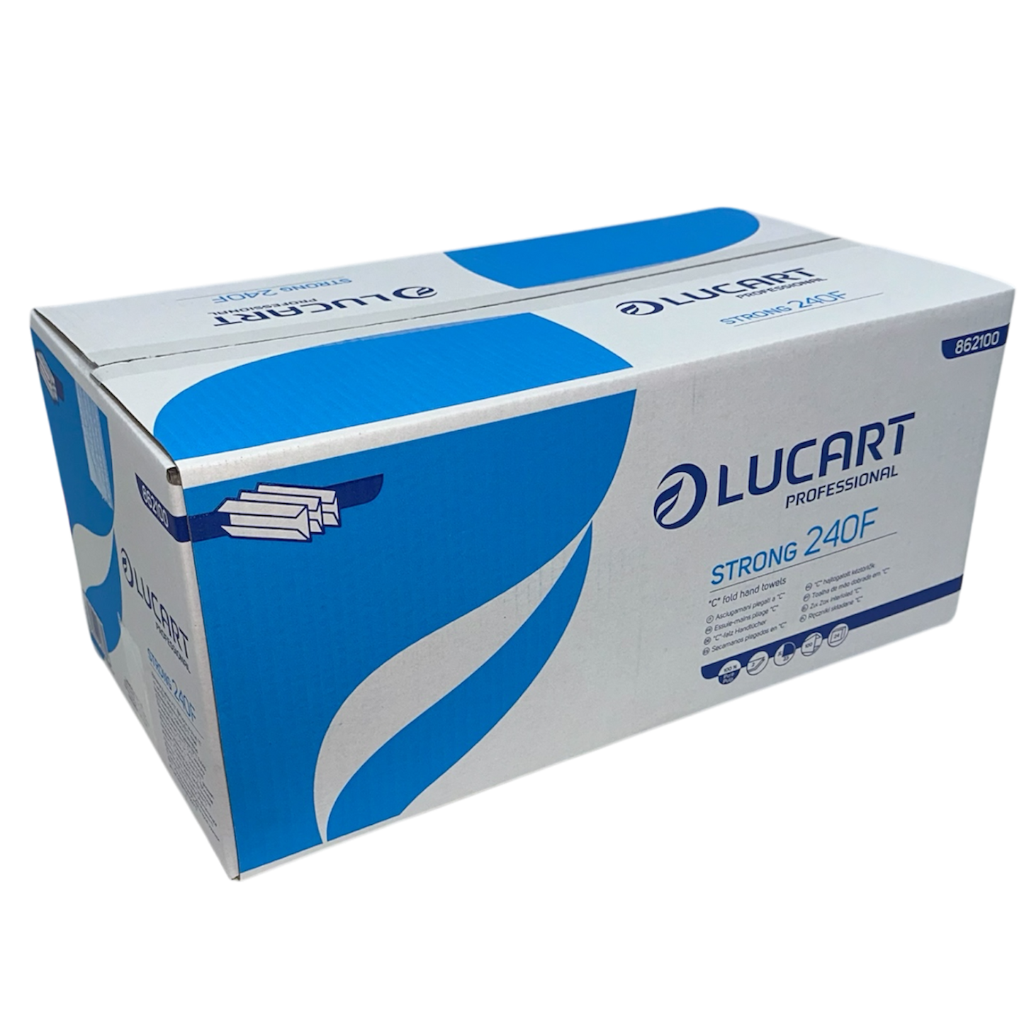 Lucart Flushable White C-fold 2ply Hand Towels 2400/case (862100)