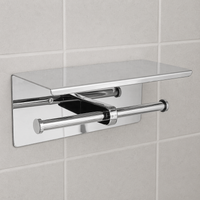 Dolphin Brushed Double Toilet Roll Holder (BC269)