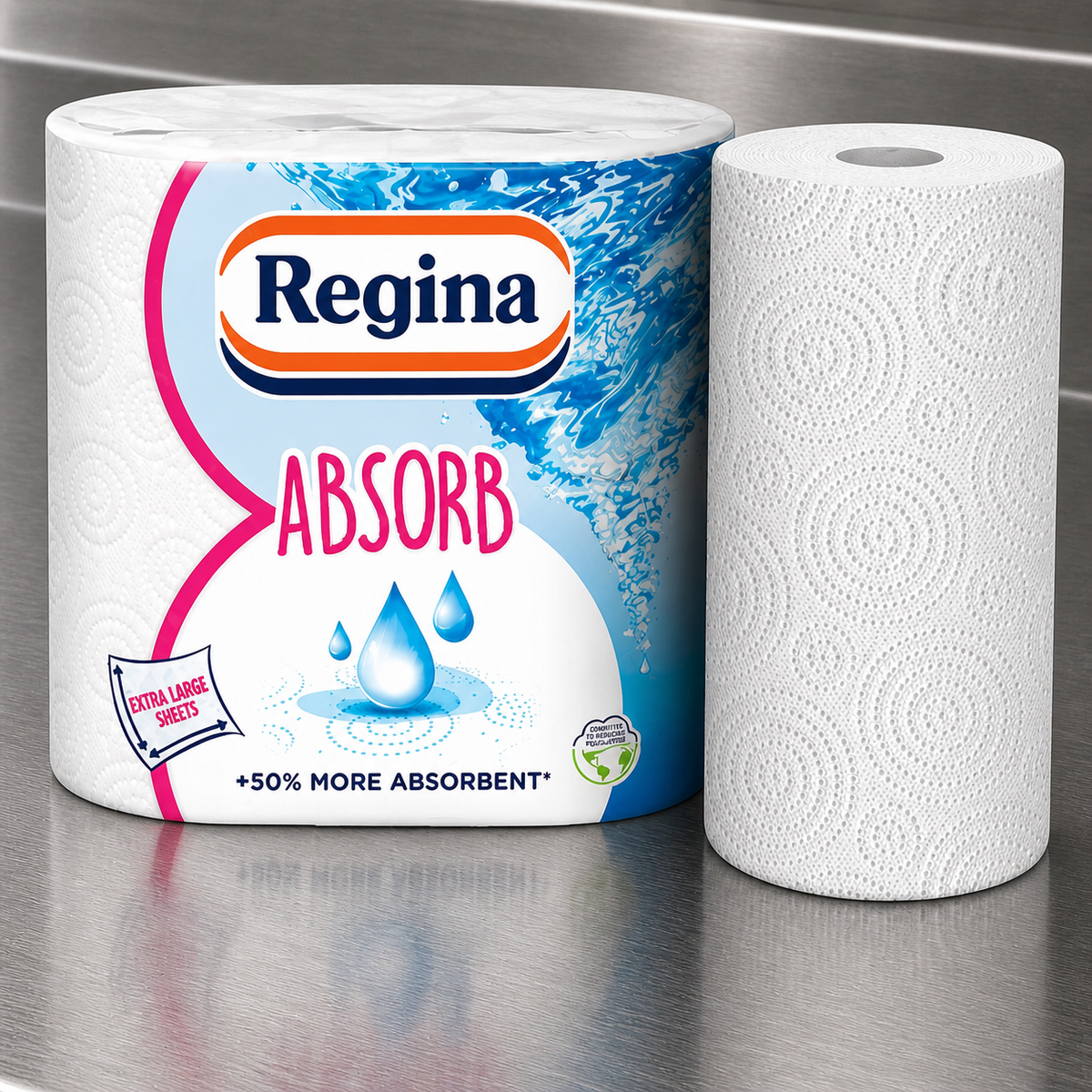 Regina Kitchen Rool Regina Absorb Premium Kitchen Rolls 3pack x 4 (12 rolls) – Click Cleaning