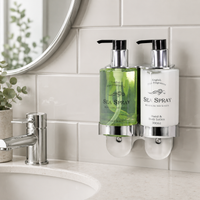 Wall Mounted Chrome Double Dispenser