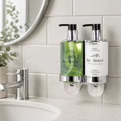 Wall Mounted Chrome Double Dispenser