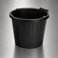 Large Black Bucket 14litre