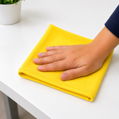 Yellow Premium Microfibre Cloths 40x40cm (pack of 10)