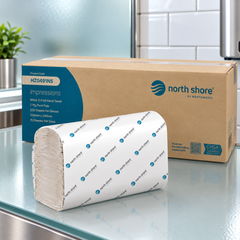 North Shore White Micro Fold Hand Towels HZ0491 3000 Towels