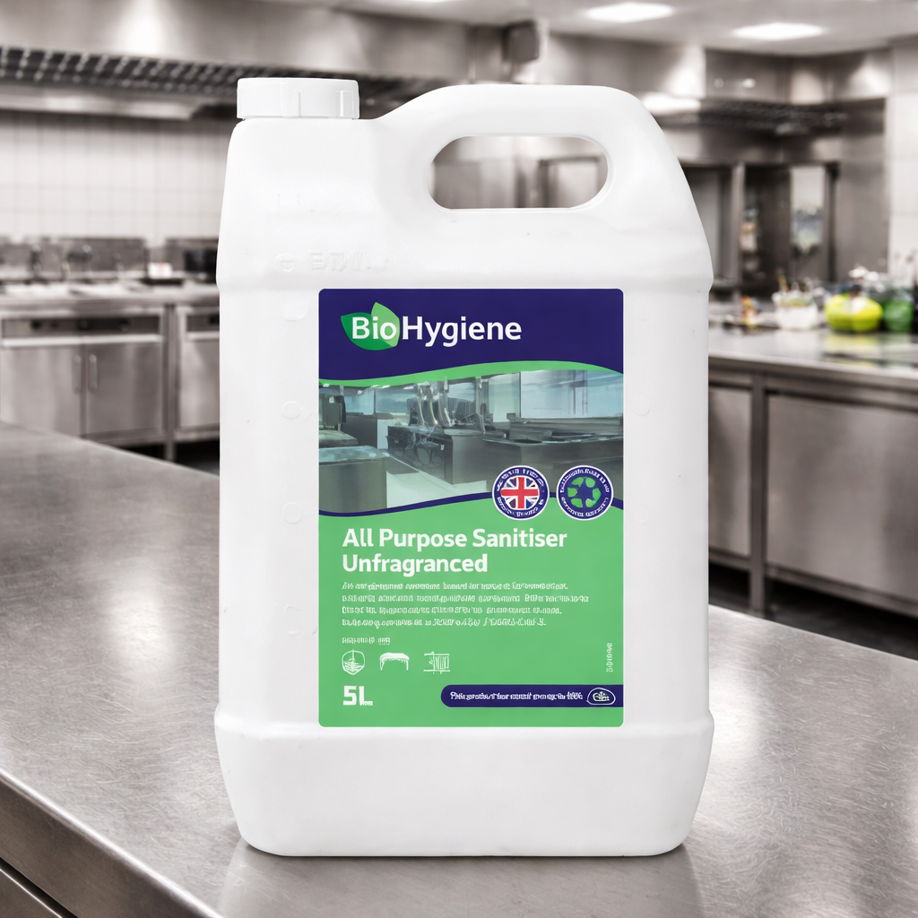 Biohygiene All Purpose Sanitiser Conc unfragranced 5litre BH115 biohygiene-all-purpose-sanitiser-conc-unfragranced-5litre-bh115
